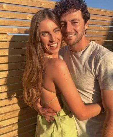 Rachel Peters with her fiance Ryan Mason.